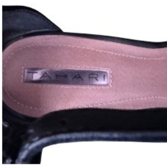 Tahari Black Suede Heels - Size 8.5 - Picture 6 of 7